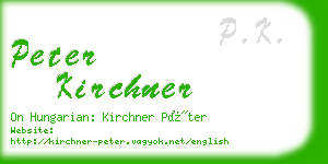 peter kirchner business card